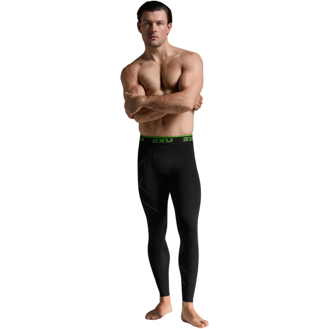 2026 2XU Mens Refresh Recovery Comp Tights MA4419B - Black / Nero